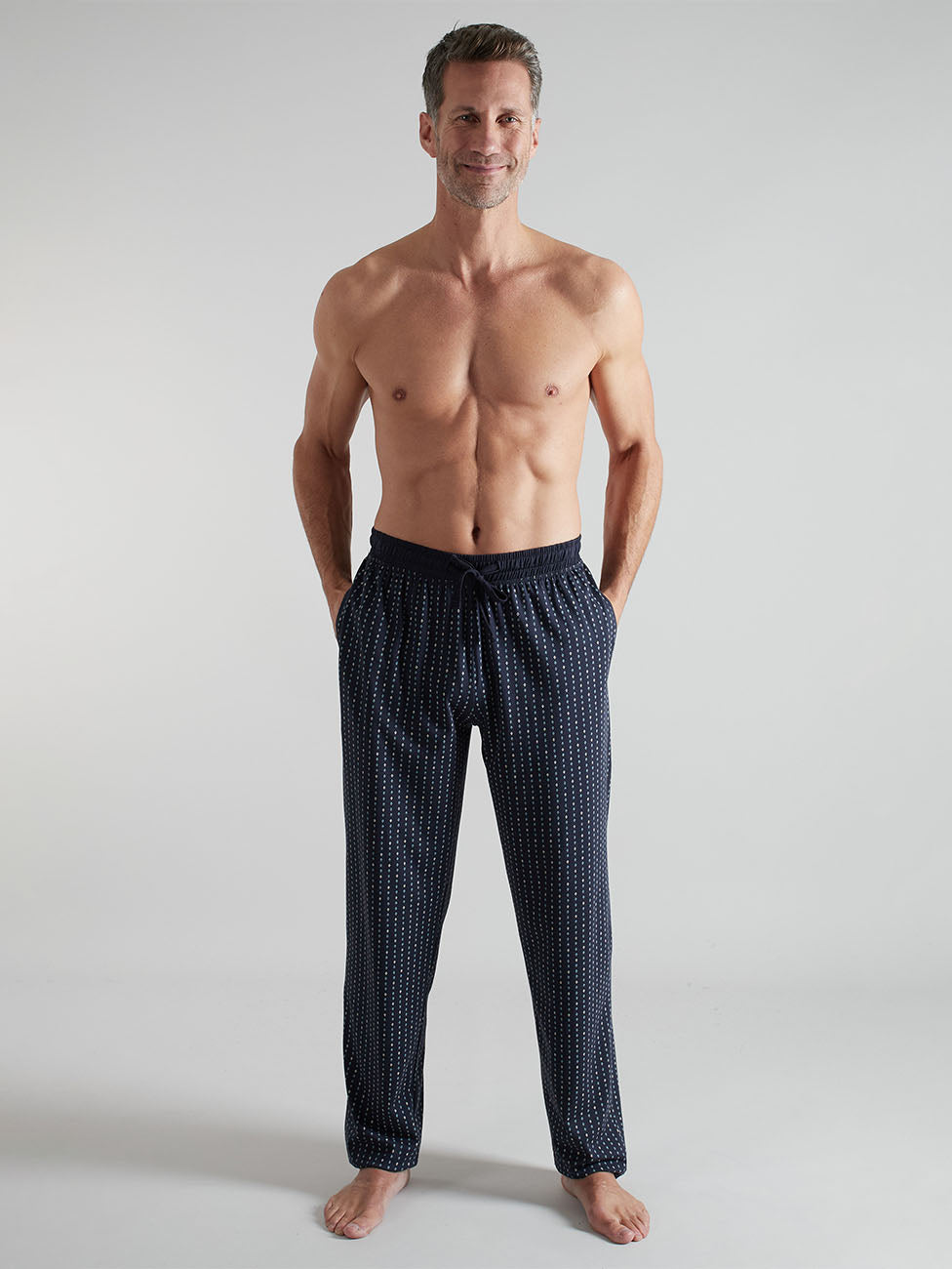Götzburg Navy Printed Pyjama Pants