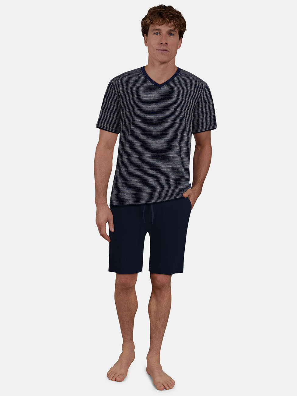 Ceceba Stripe Navy Short Pyjama
