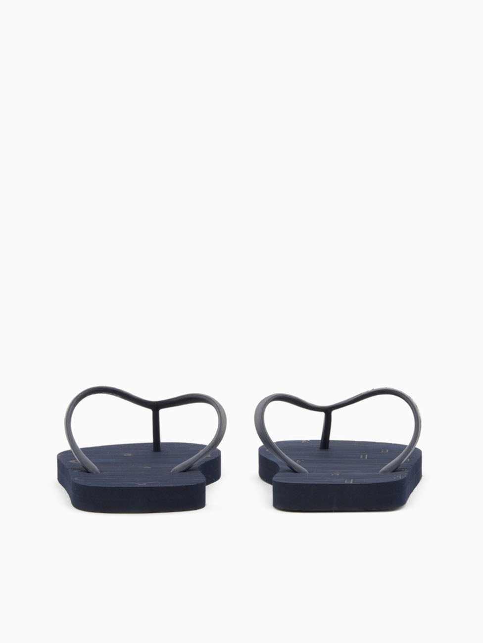 Emporio Armani Blue & White Rubber Flip Flops