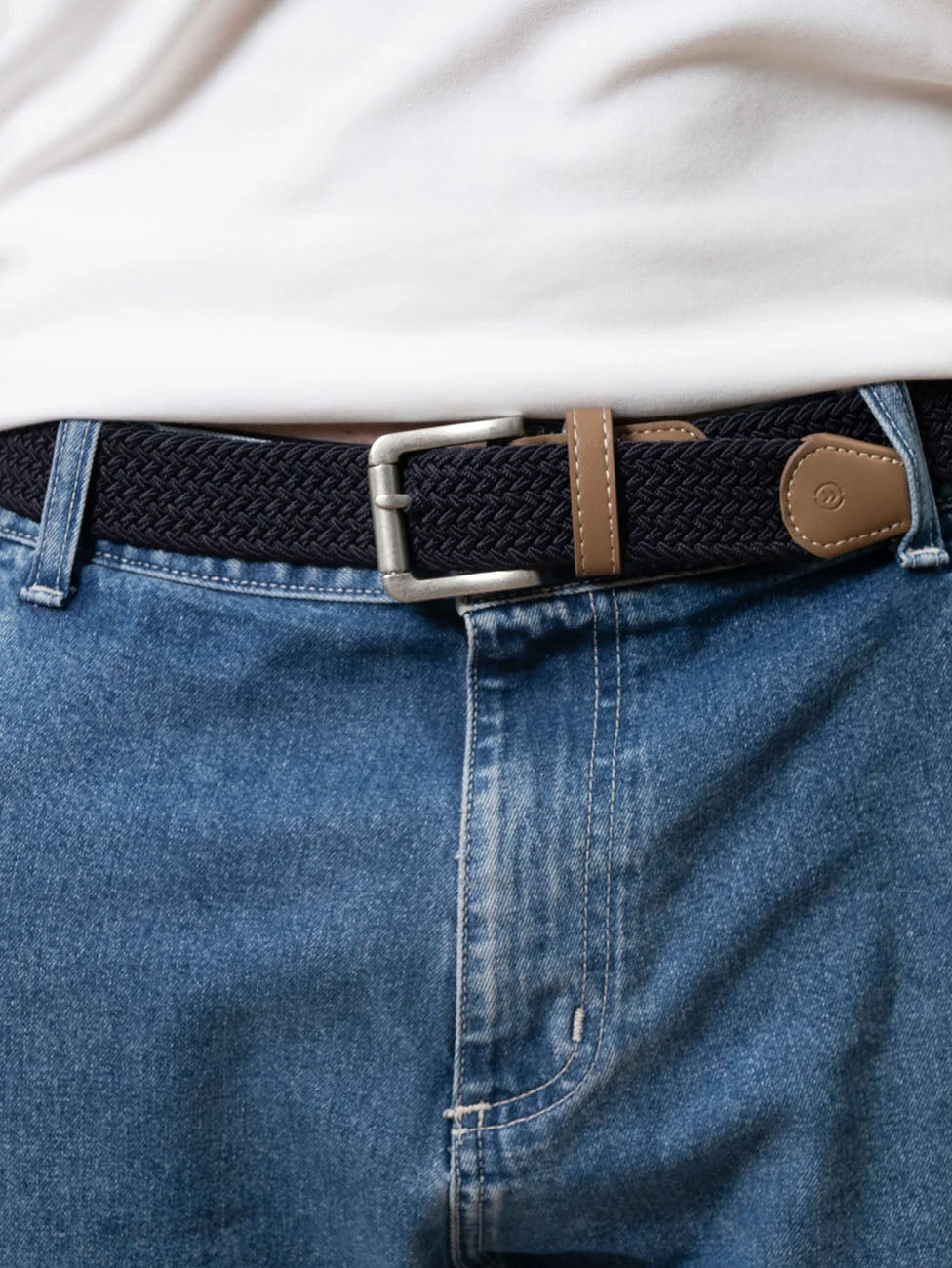 Isotoner Men's Braided Fabric Belt