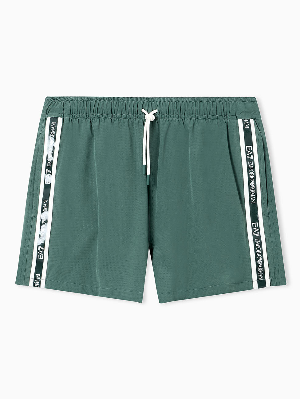 EA7 Green Logo Tape Swim Shorts