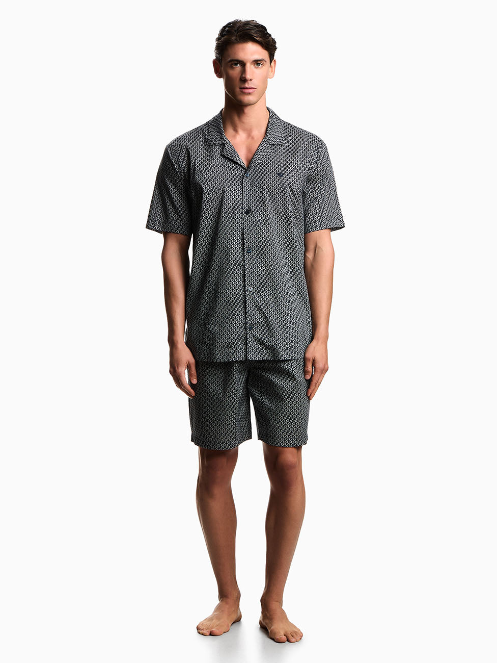 Emporio Armani Printed Muslin Short Pyjamas