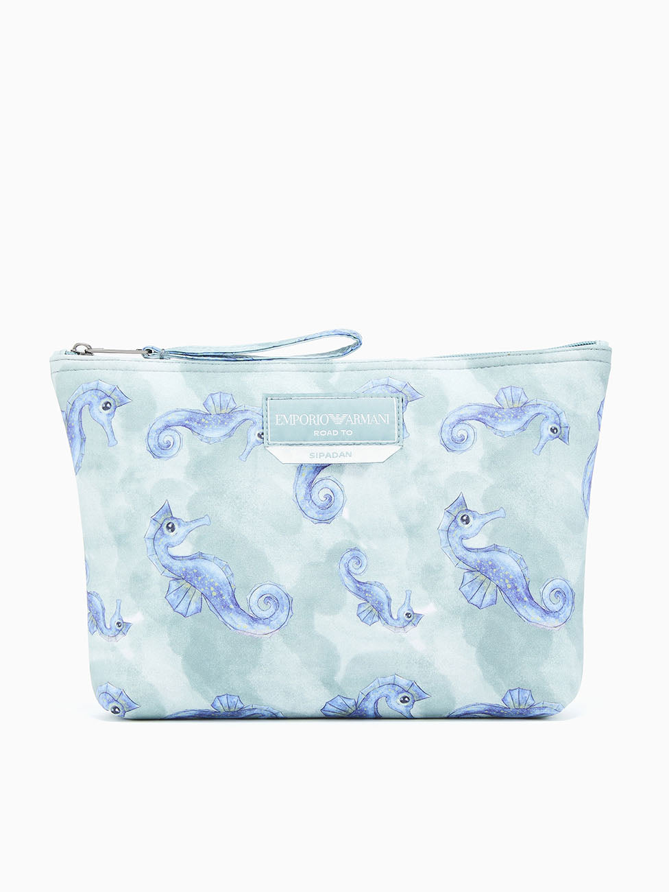 Emporio Armani Sea Animals Print Beach Pouch