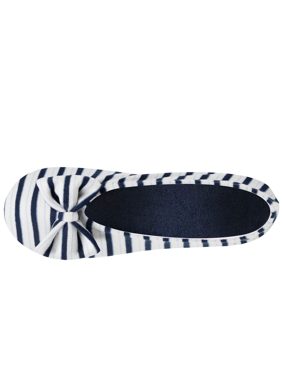Isotoner Blue Striped Ballerina Slippers