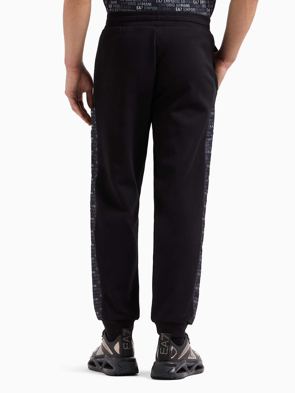 EA7 Cotton-Blend Logo Series Pants