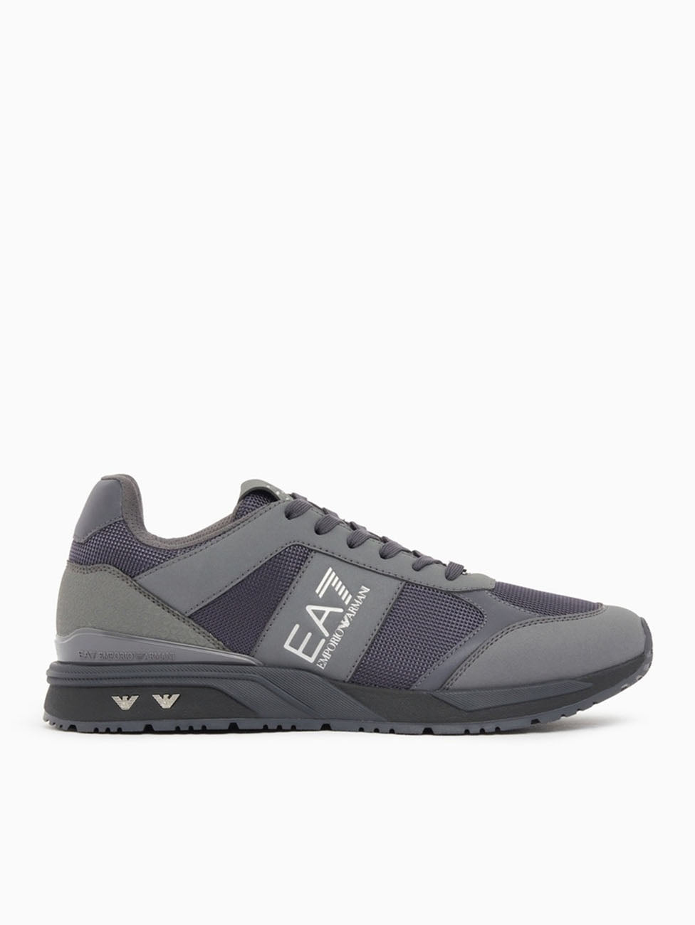 EA7 Asphalt, Silver & Black Evo Mesh Sneakers