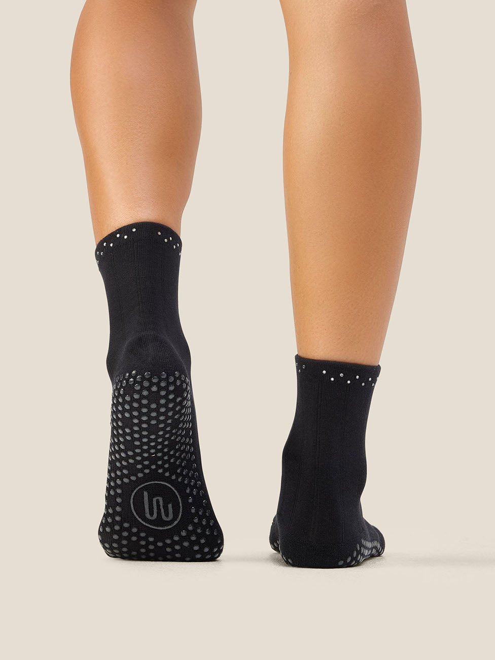 MoveActive Black  Crew Grip Socks