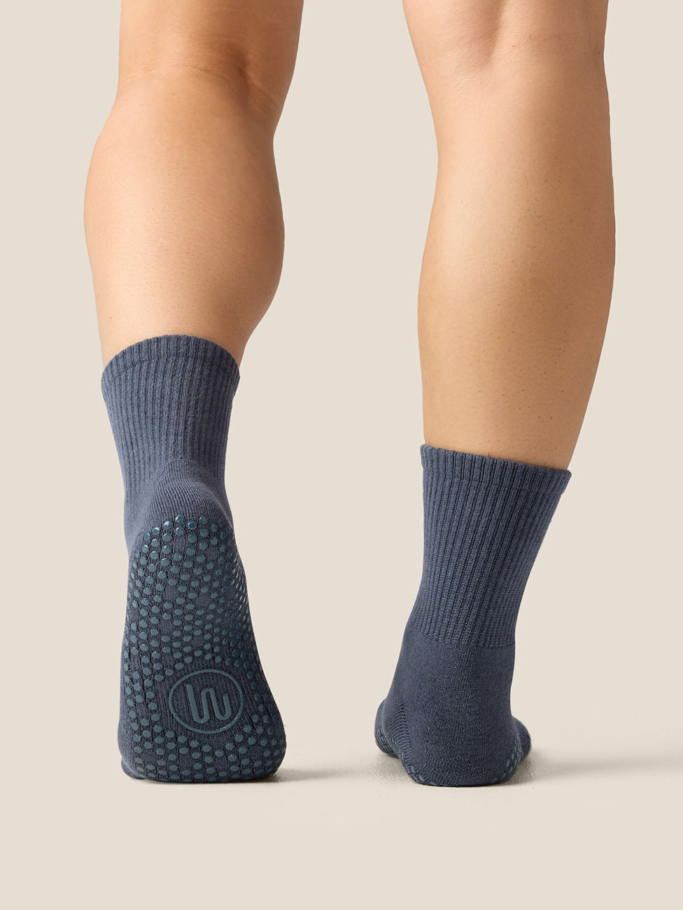 MoveActive French Navy  Crew Grip Socks