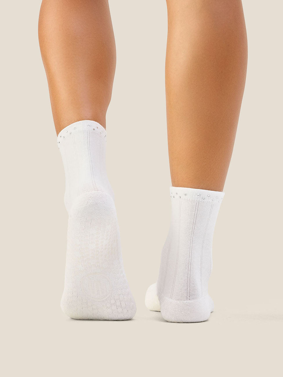 MoveActive Ivory  Crew Grip Socks