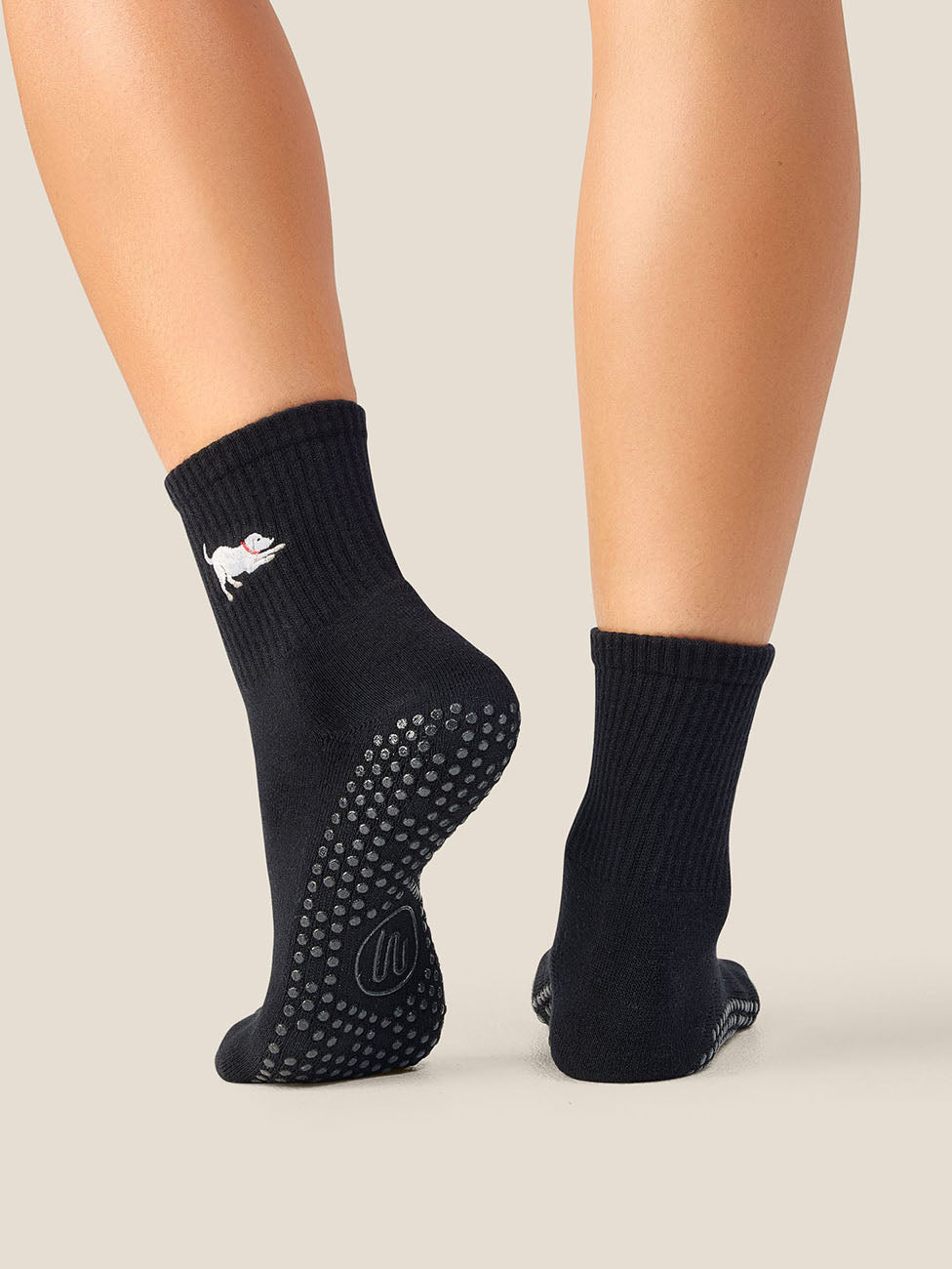 MoveActive Labrador Black  Crew Grip Socks
