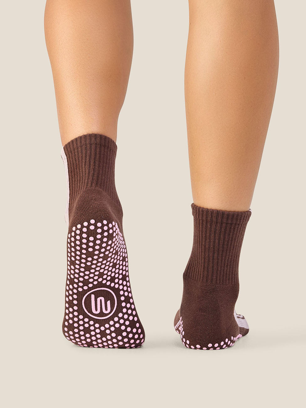 MoveActive Racer Espresso  Crew Grip Socks
