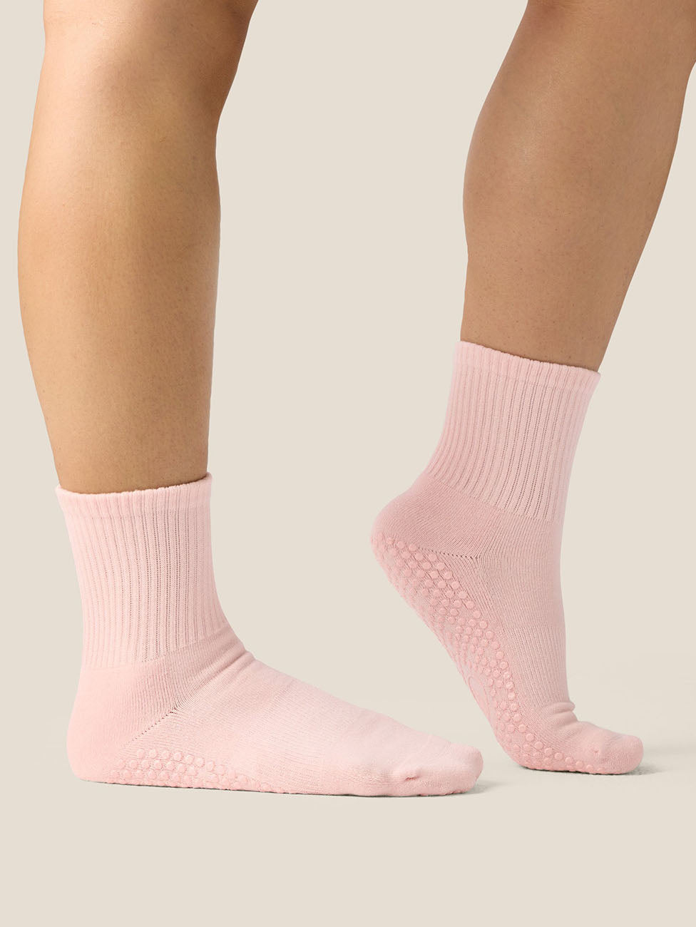 MoveActive Sweet Pink  Crew Grip Socks