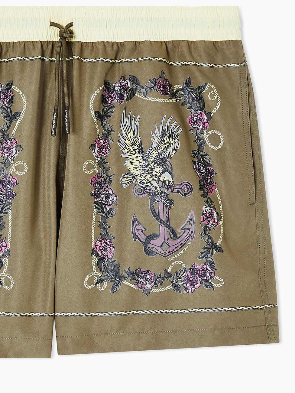 Emporio Armani Cards Print Beach Shorts