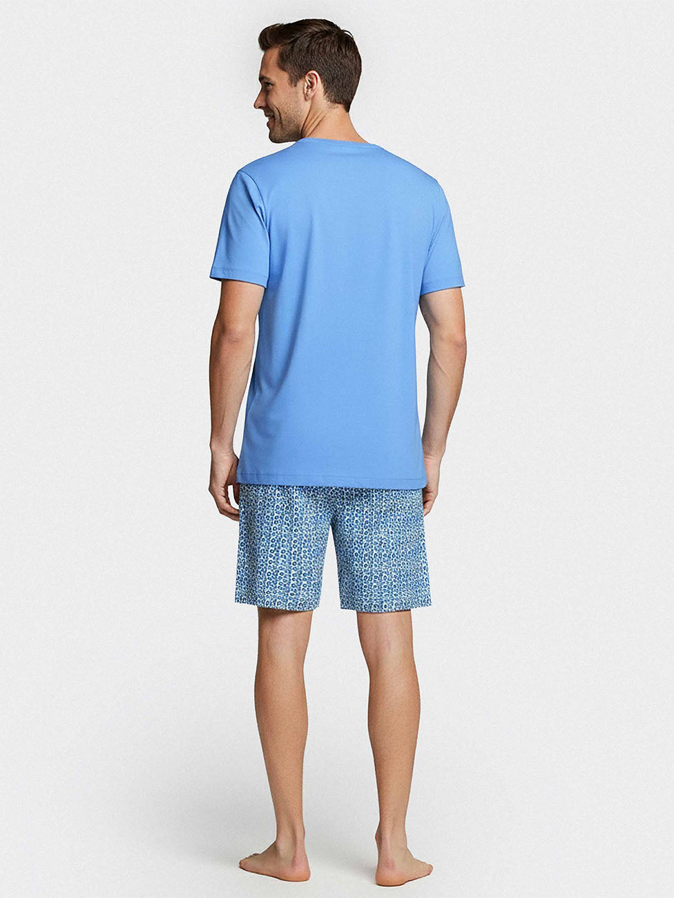 Impetus Blue Cotton Men's Short Pyjama