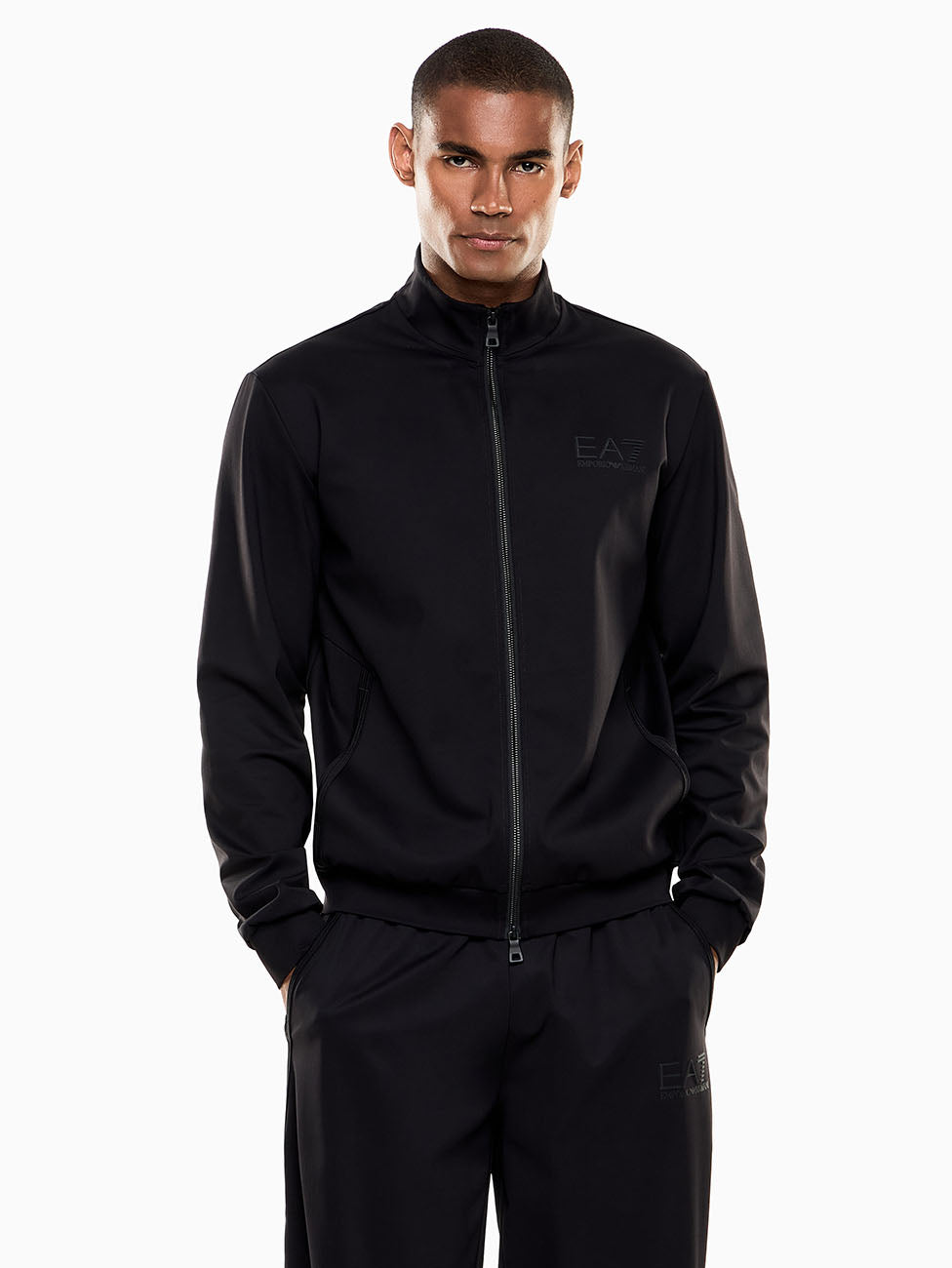 EA7 Technical Fabric Zip-up Sweatshirt