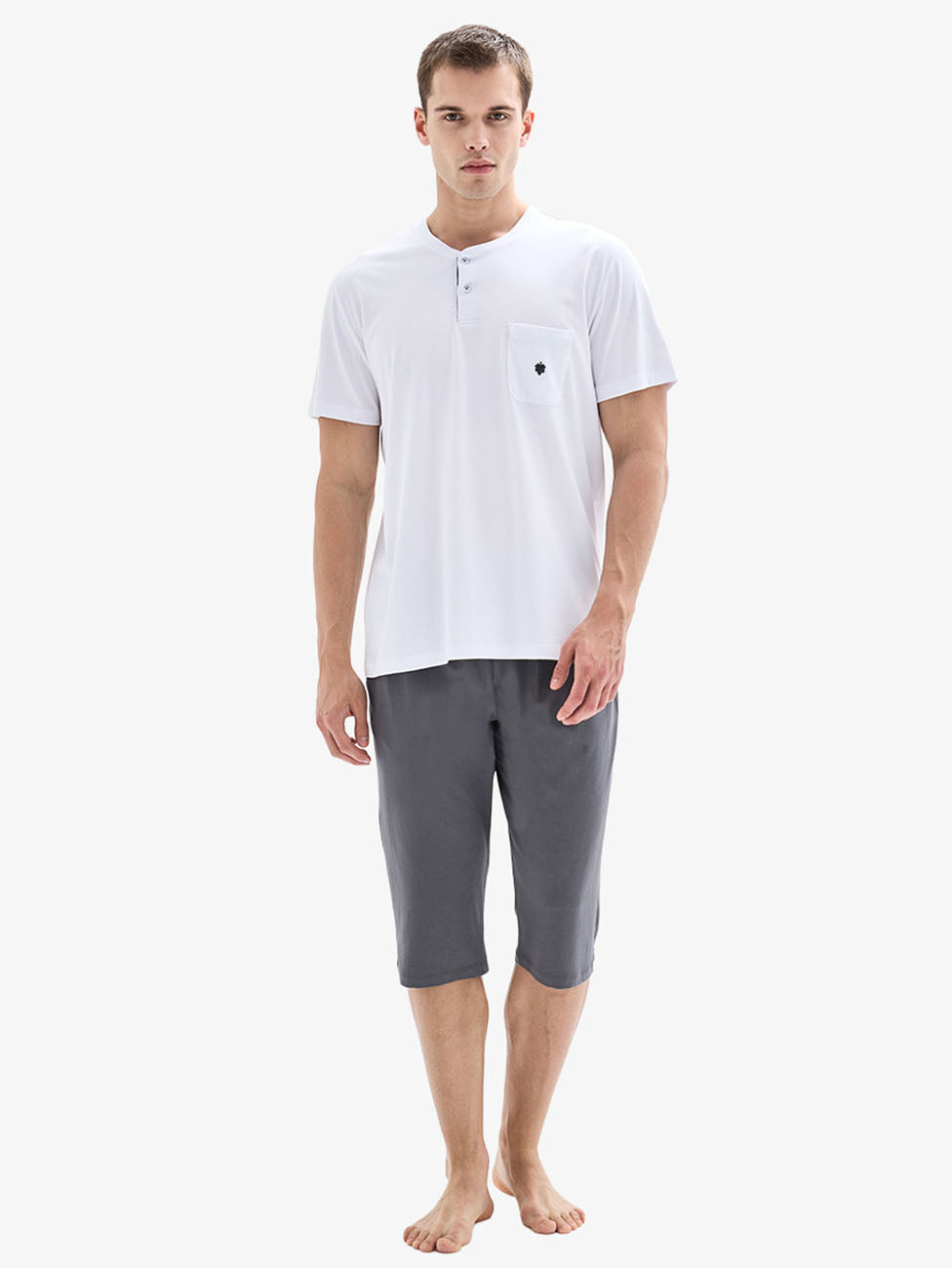 Blackspade Optic White Men's Short Pyjama