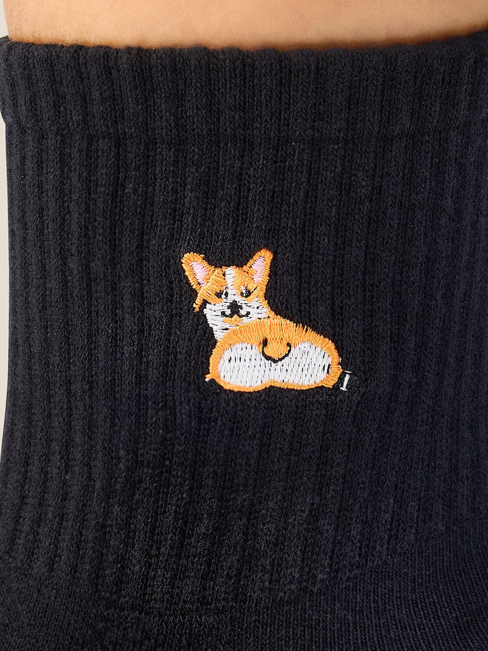 MoveActive Corgi Black  Crew Grip Socks