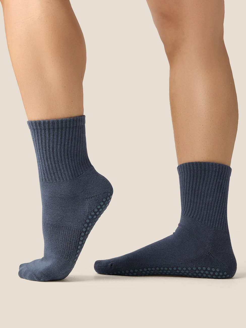 MoveActive French Navy  Crew Grip Socks