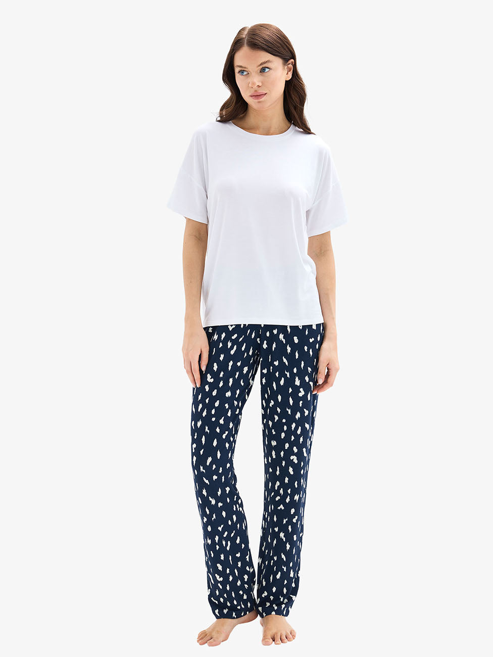 Blackspade White & Black Women's Pyjama