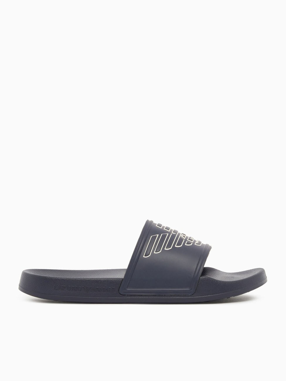 Emporio Armani Blue & White Oversized Eagle Slippers