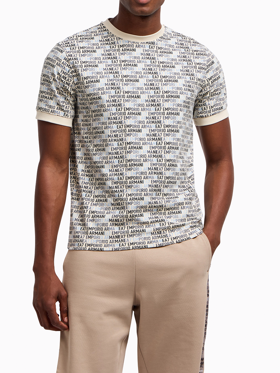 EA7 Logo Series Cotton Jersey T-Shirts