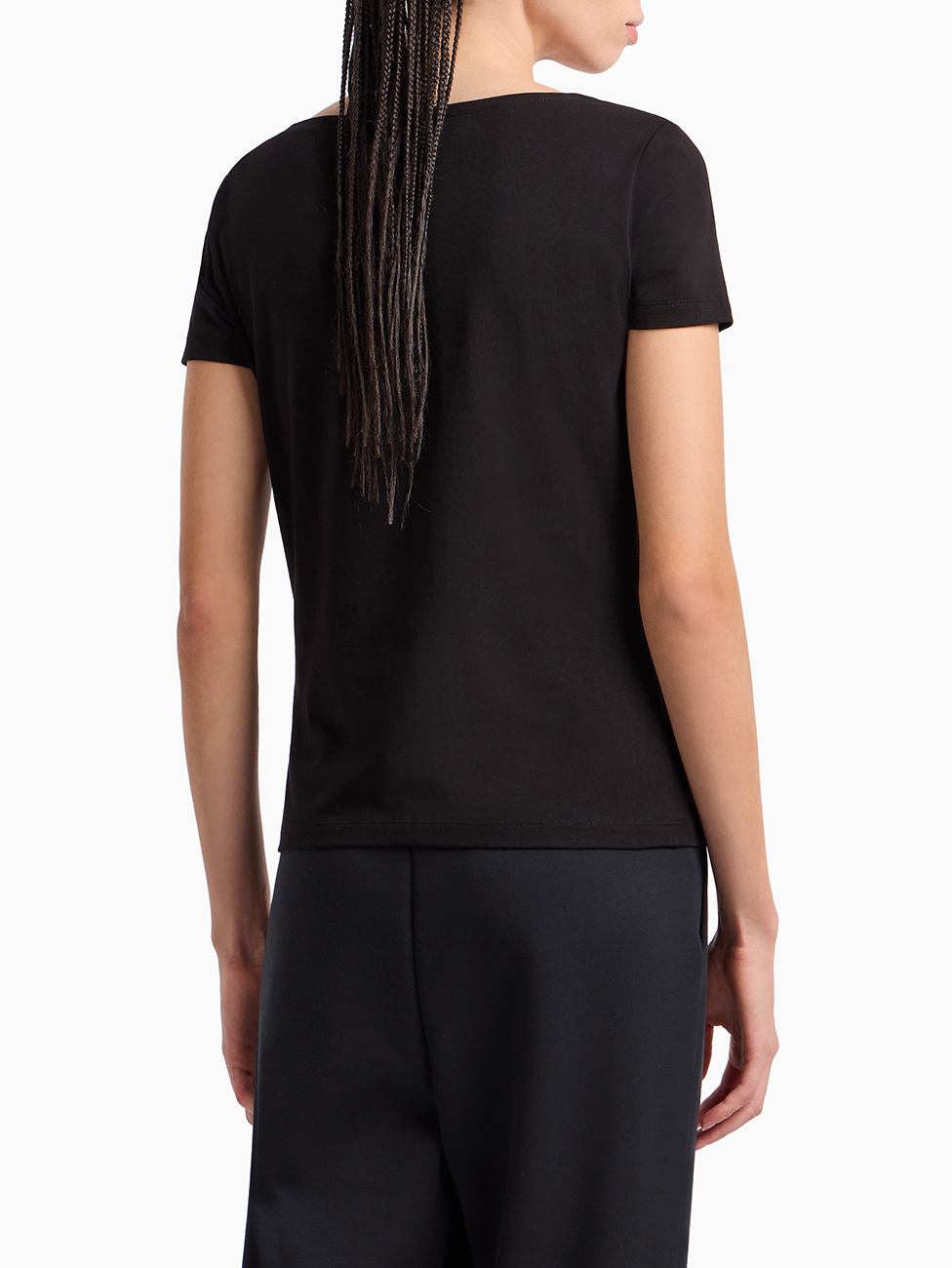 EA7 Logo Series Stretch-Cotton Boat-Neck T-Shirt
