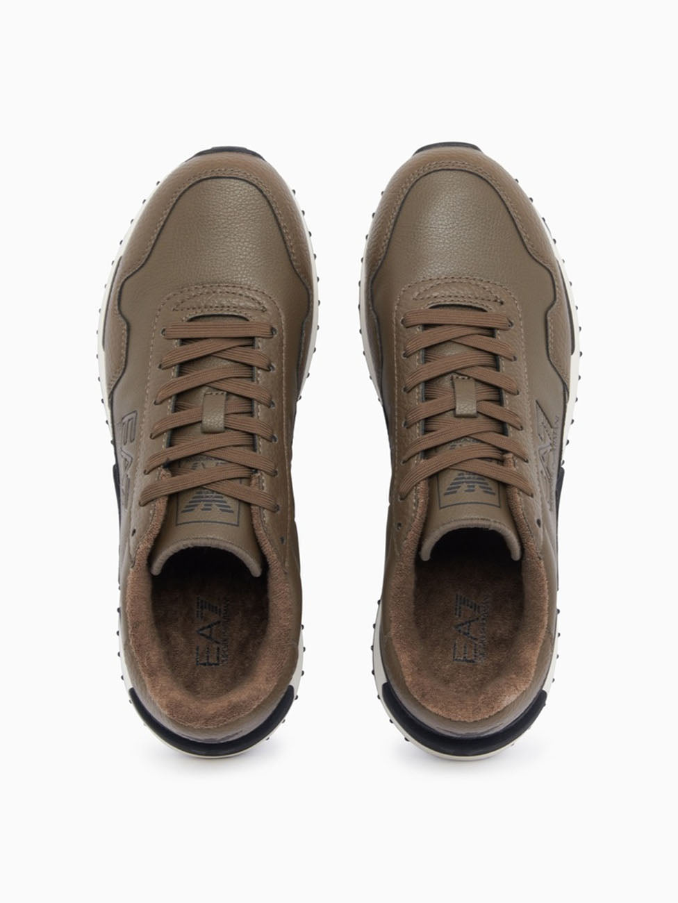 EA7 Teak & White Vintage Running Sneakers