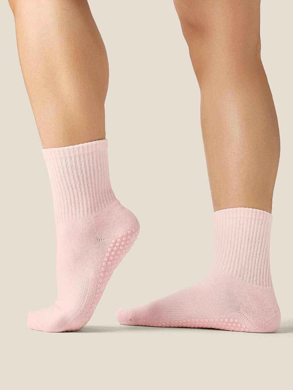 MoveActive Sweet Pink  Crew Grip Socks