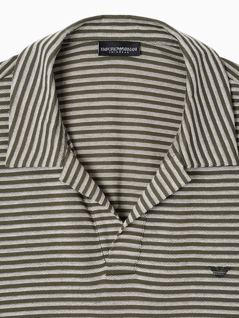Emporio Armani Striped Knit Polo T-Shirt