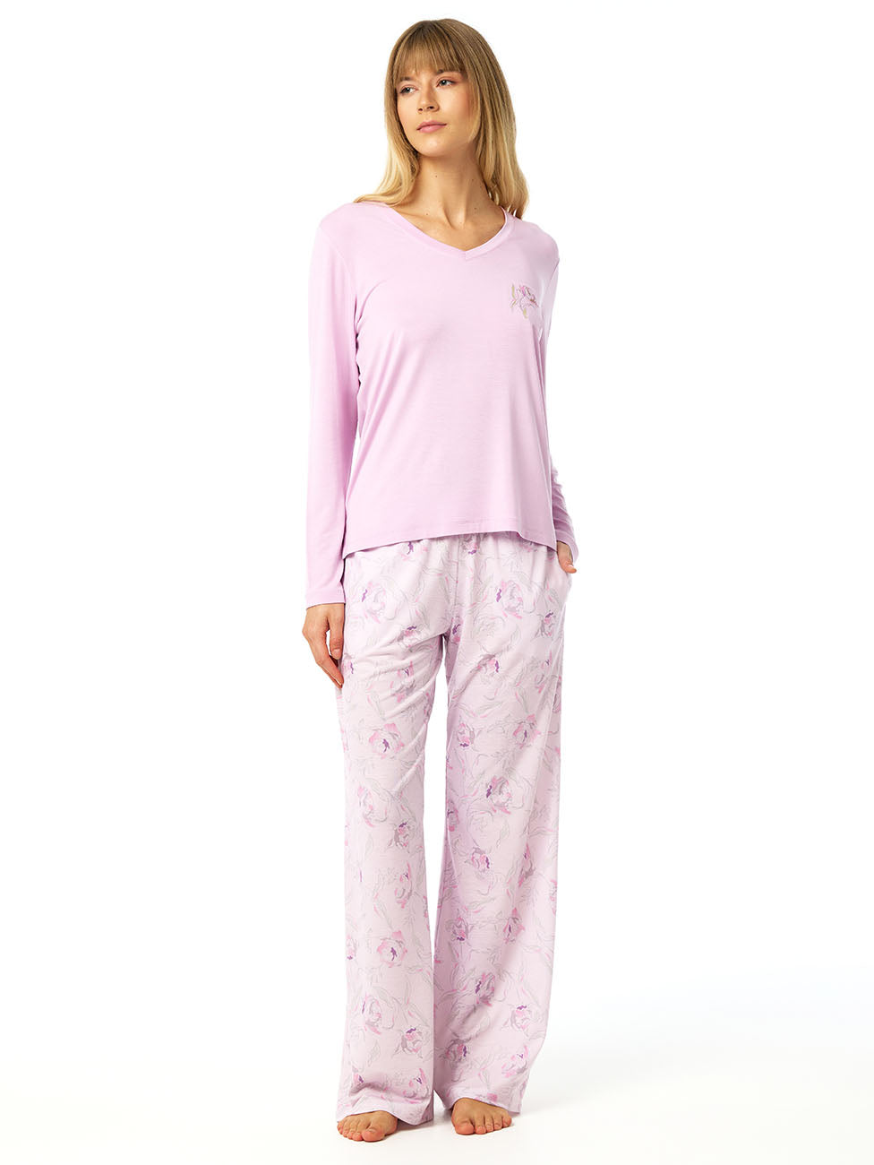 Blackspade Misty Pink Women's Long Pyjama Set