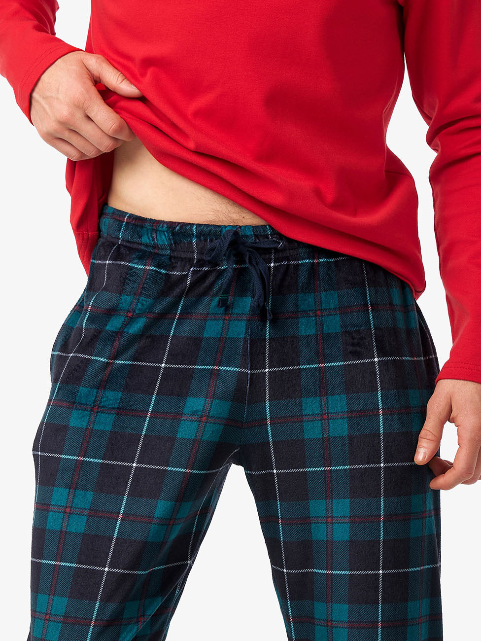 Blackspade True Red Men's Fleece Pyjama Set