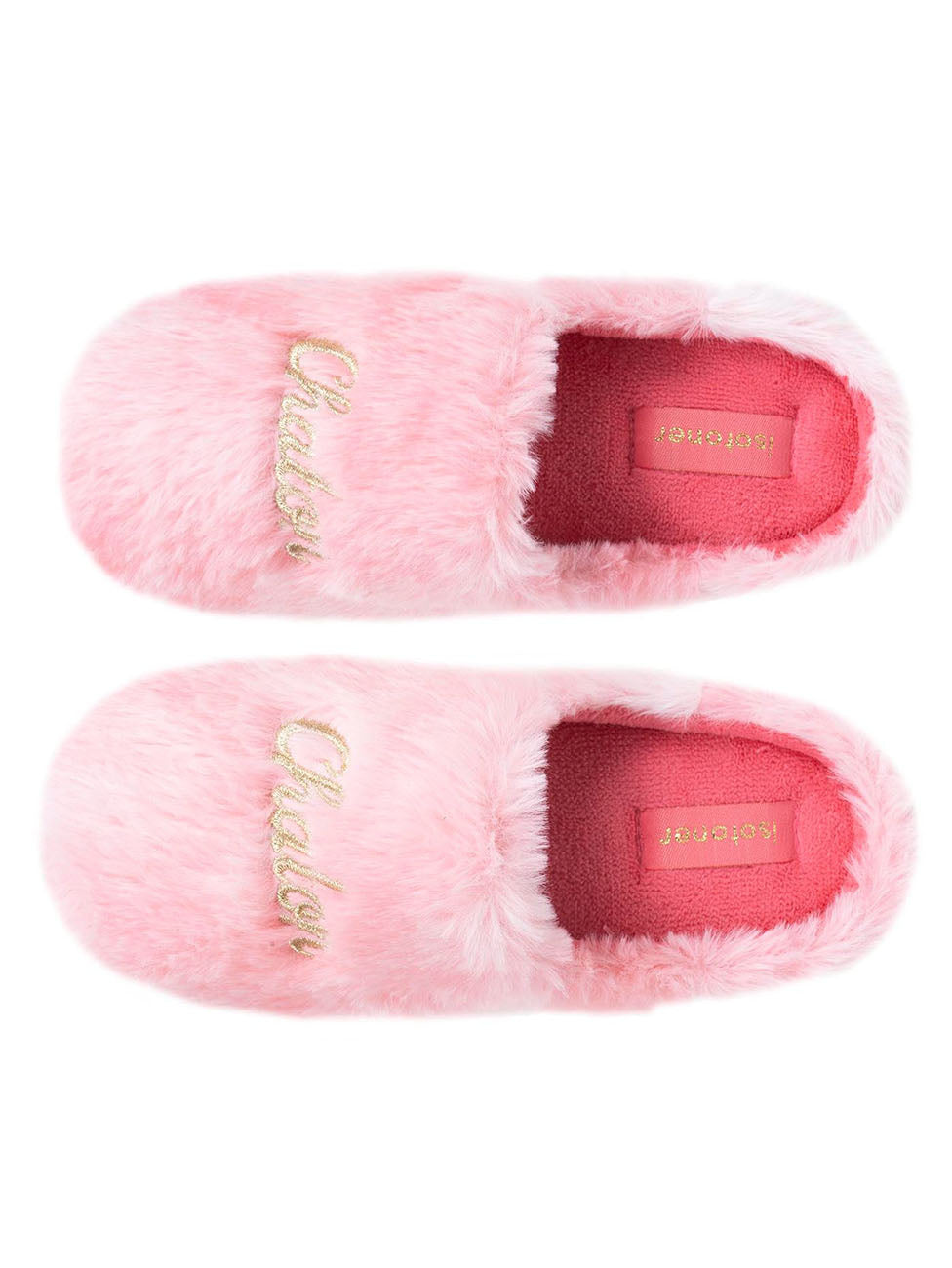 Isotoner Pink Girls BLOUP Faux-Fur Mule Slippers