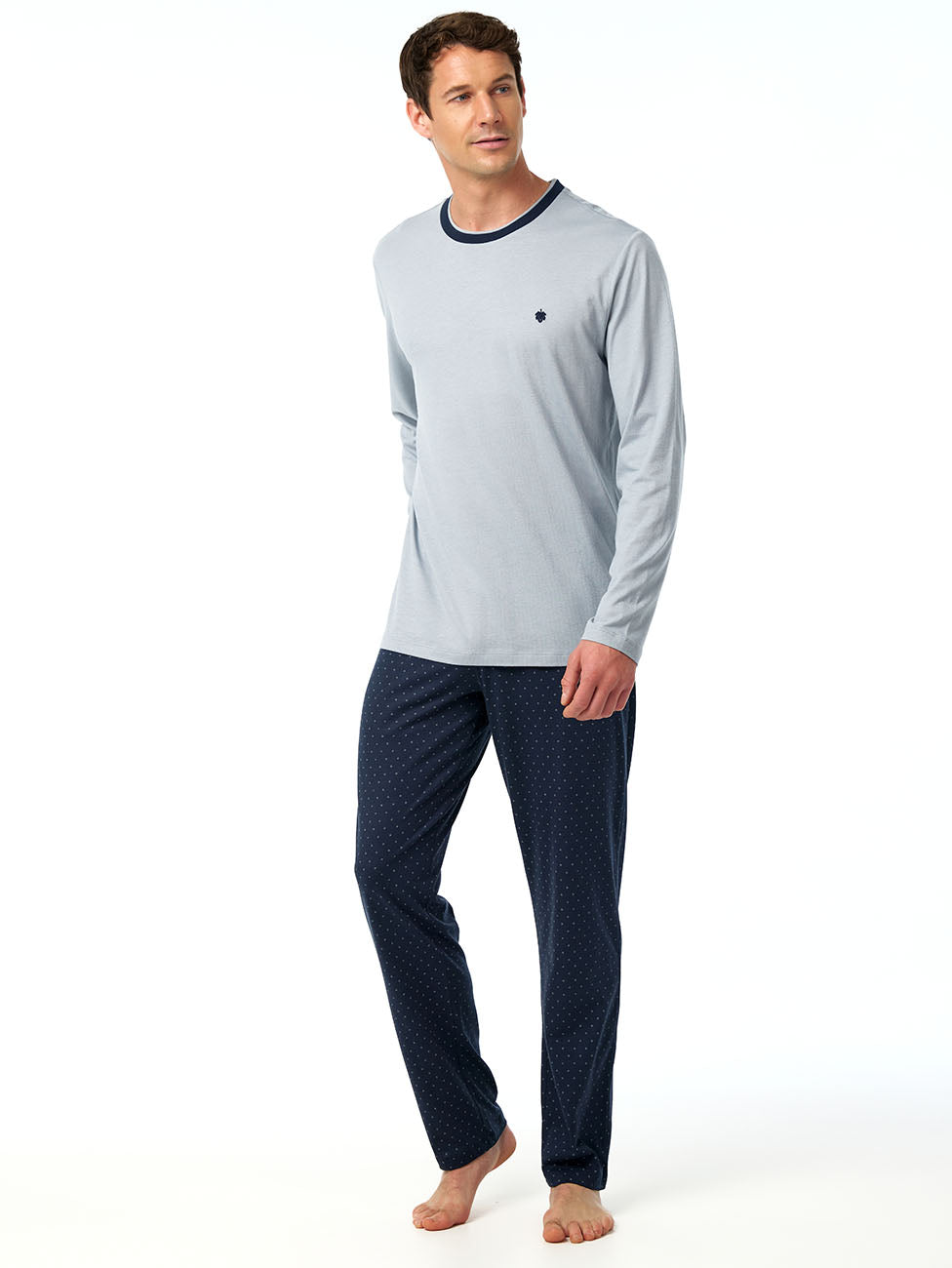 Blackspade Ice Grey Men's Long Pyjama Set