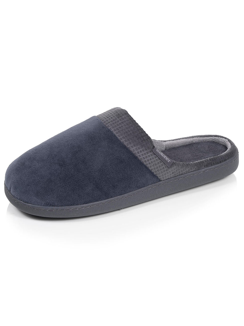 Isotoner Grey Men's Ergonomic Mule Slippers