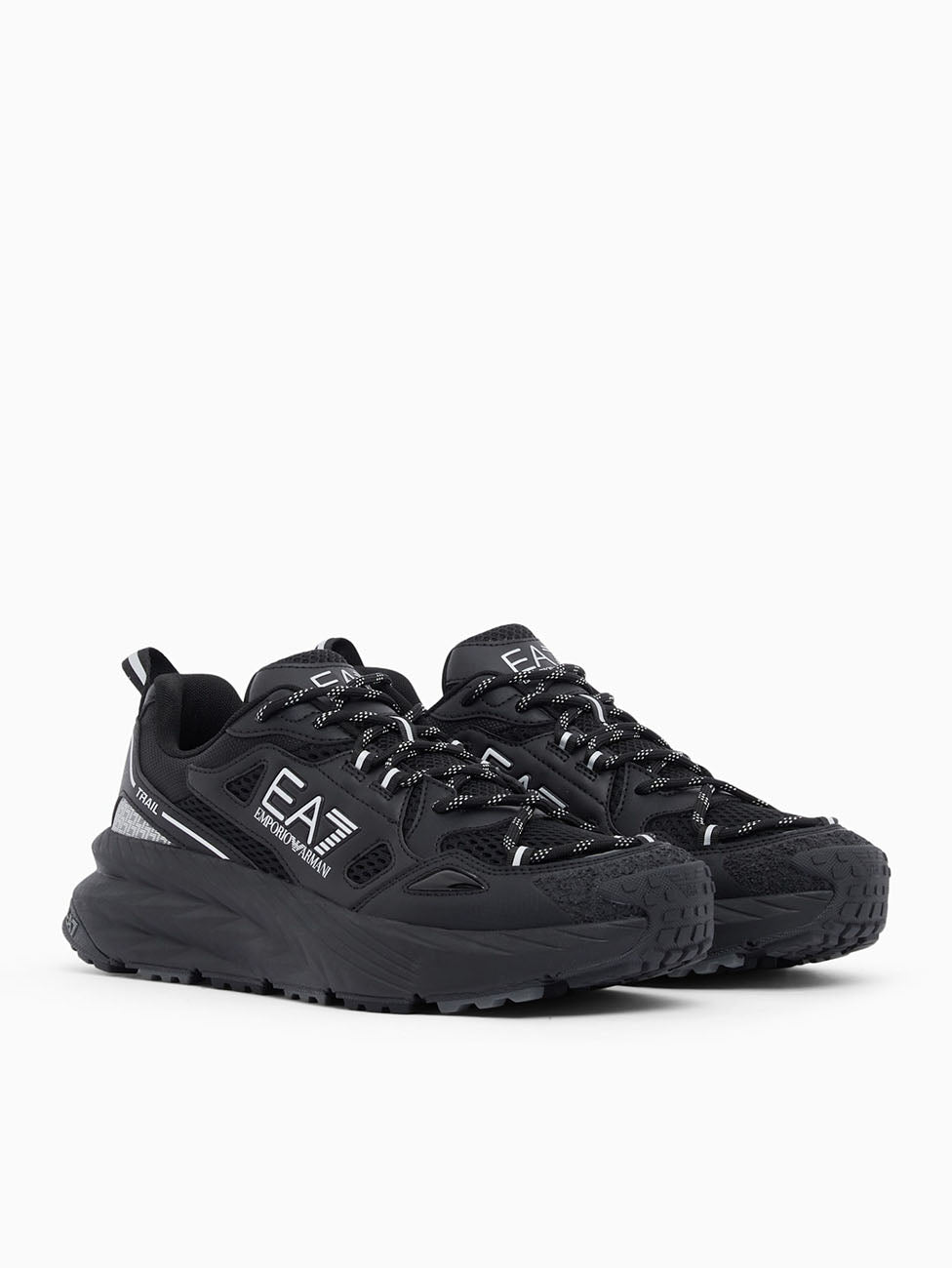 EA7 Triple Black & Silver Crusher Sonic Trail 2.0 Sneakers