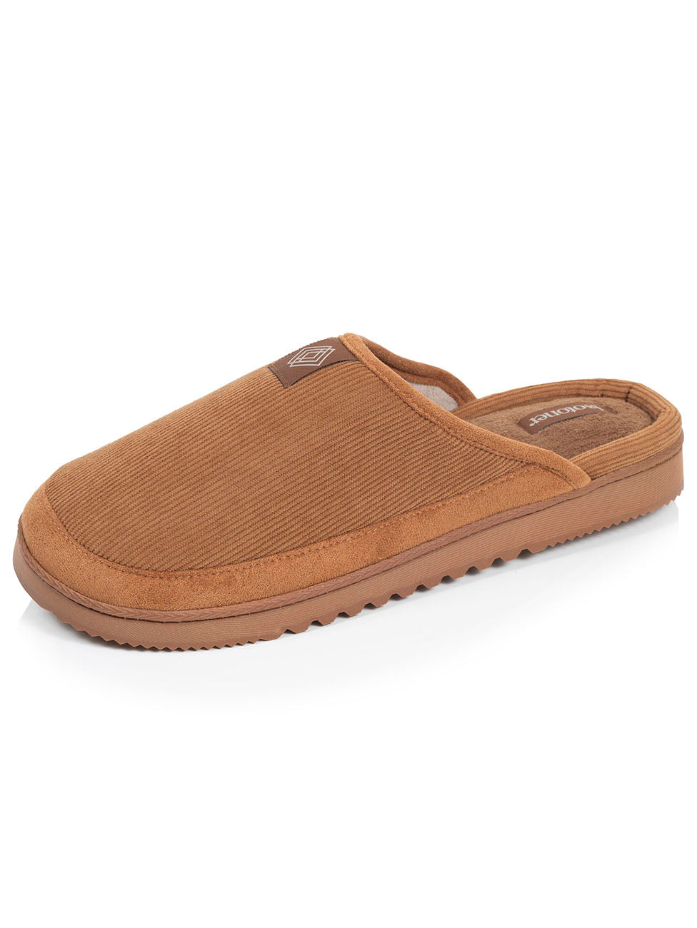 Isotoner Camel Men's Velour Mule Slippers