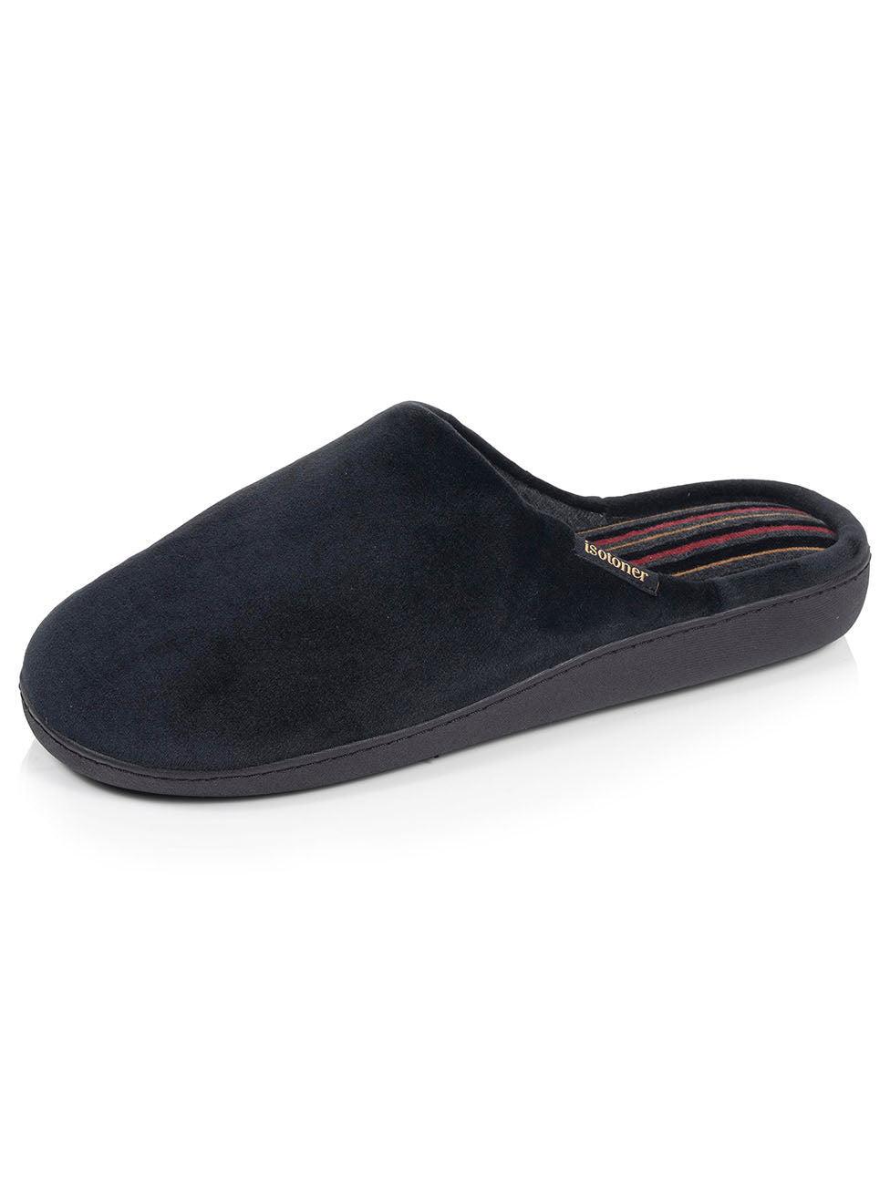 Isotoner Black Men's Ergonomic Mule Slippers