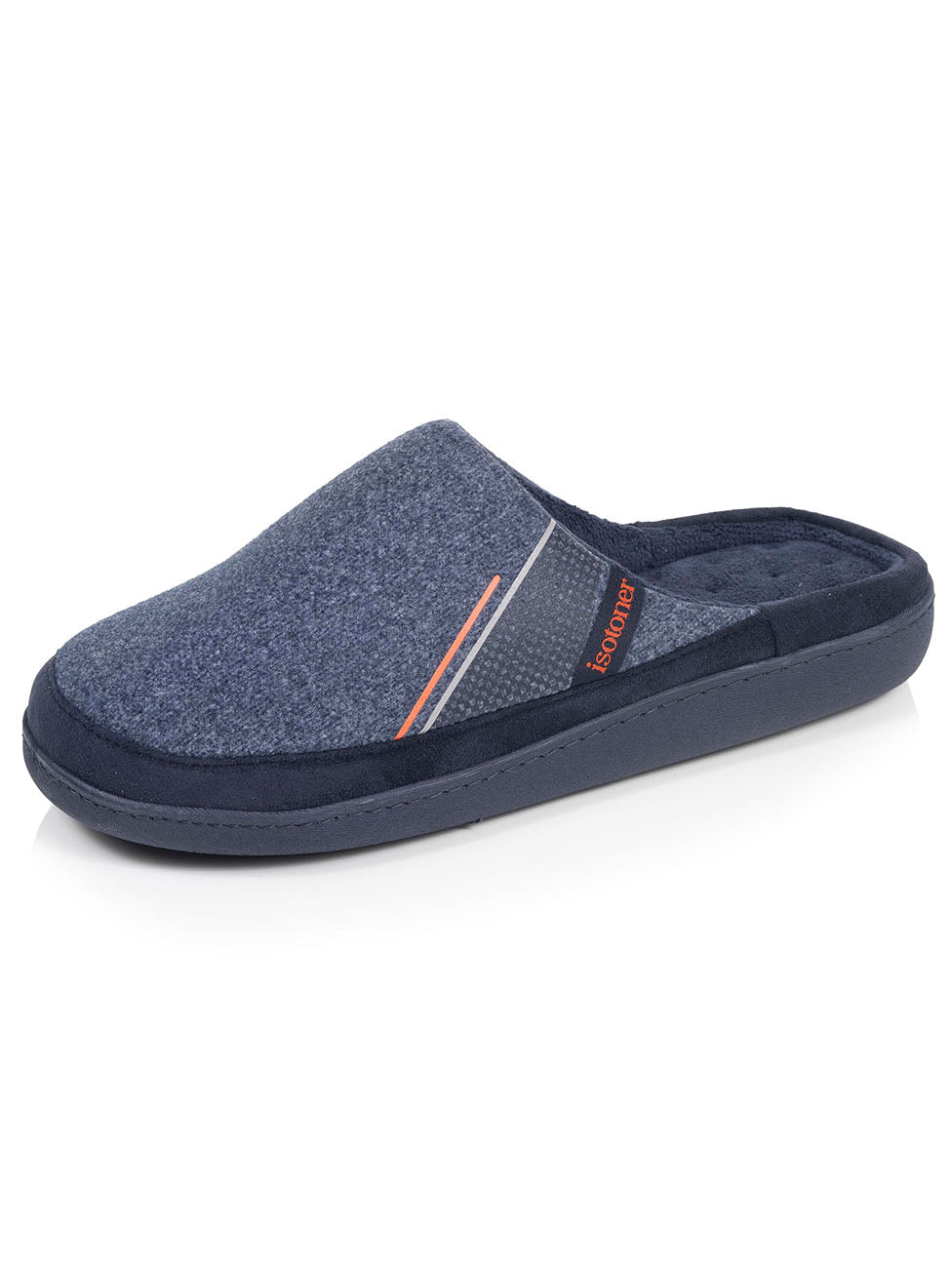 Isotoner Navy Men's Ergonomic Mule Slippers