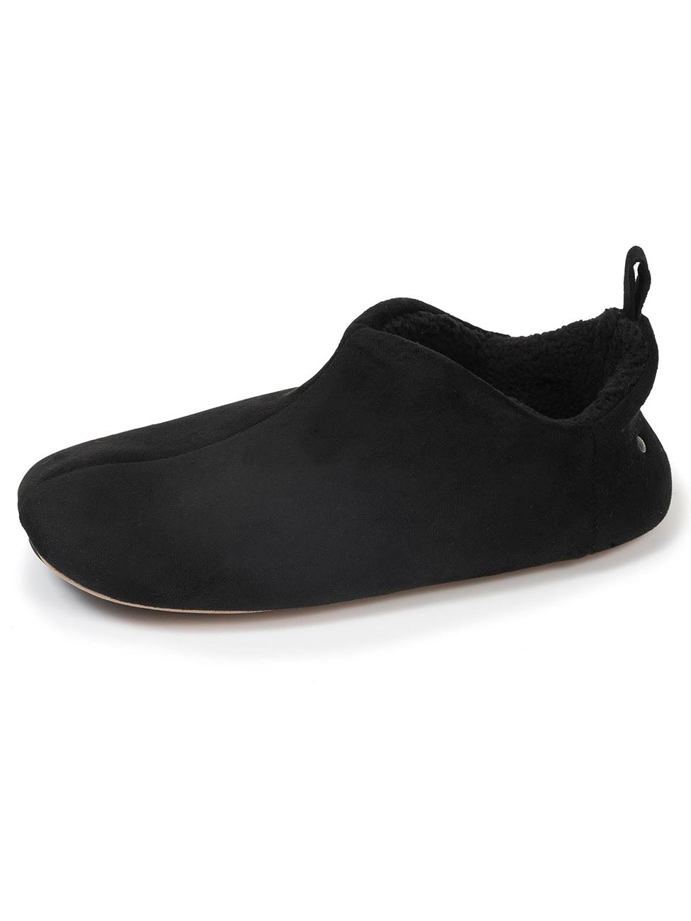 Isotoner Black Men's Low-Cut Boot Slippers