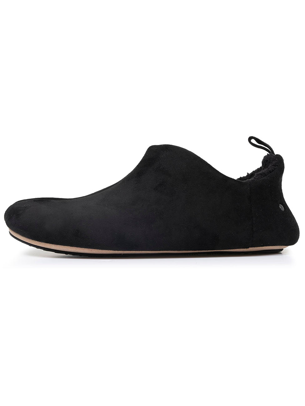 Isotoner Black Men's Low-Cut Boot Slippers