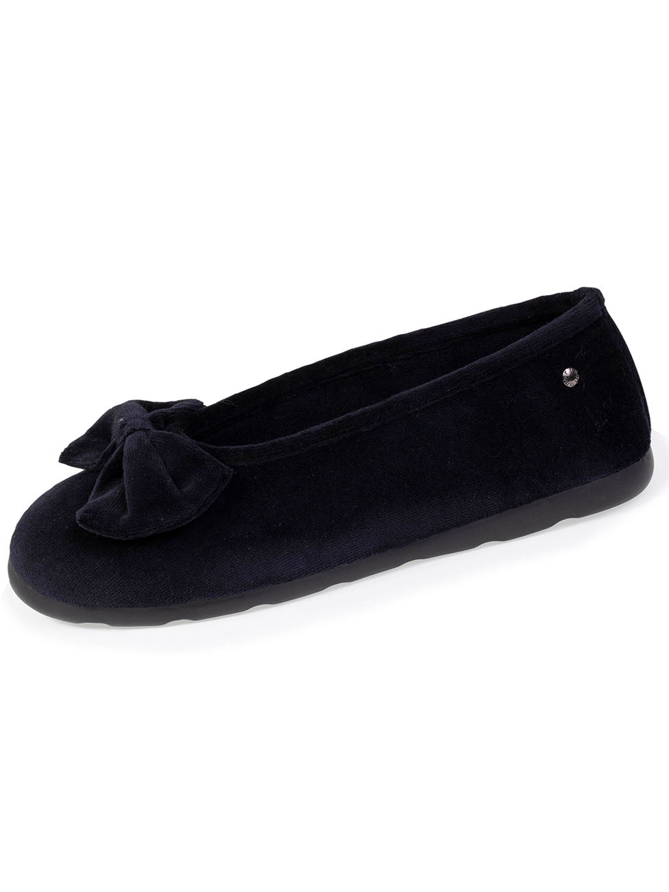 Isotoner Black Women's EVERYWEAR Ballerina Slippers