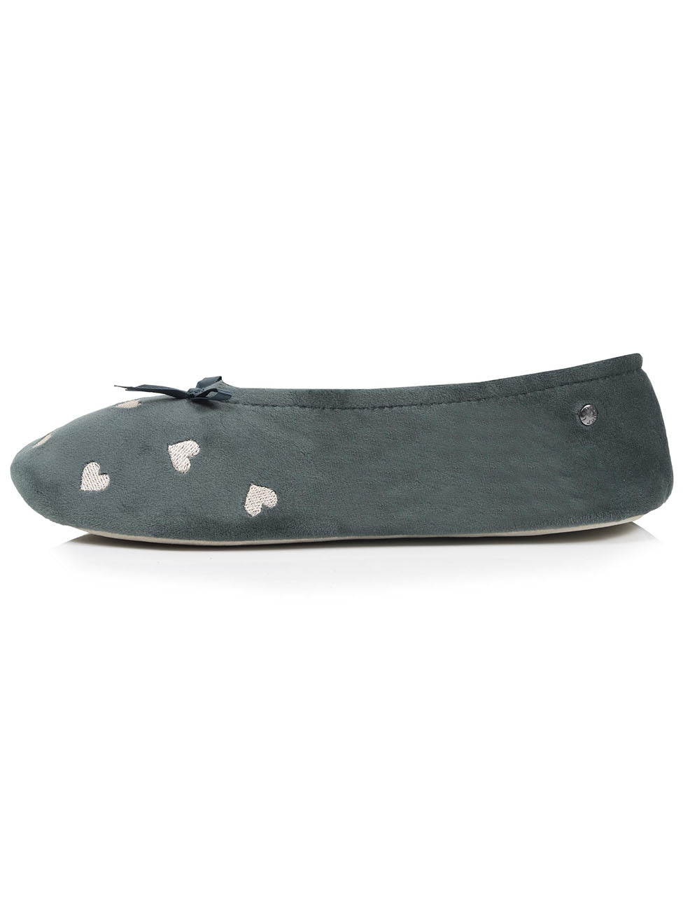 Isotoner Sage/Cream Women's Bow Ballerina Slippers