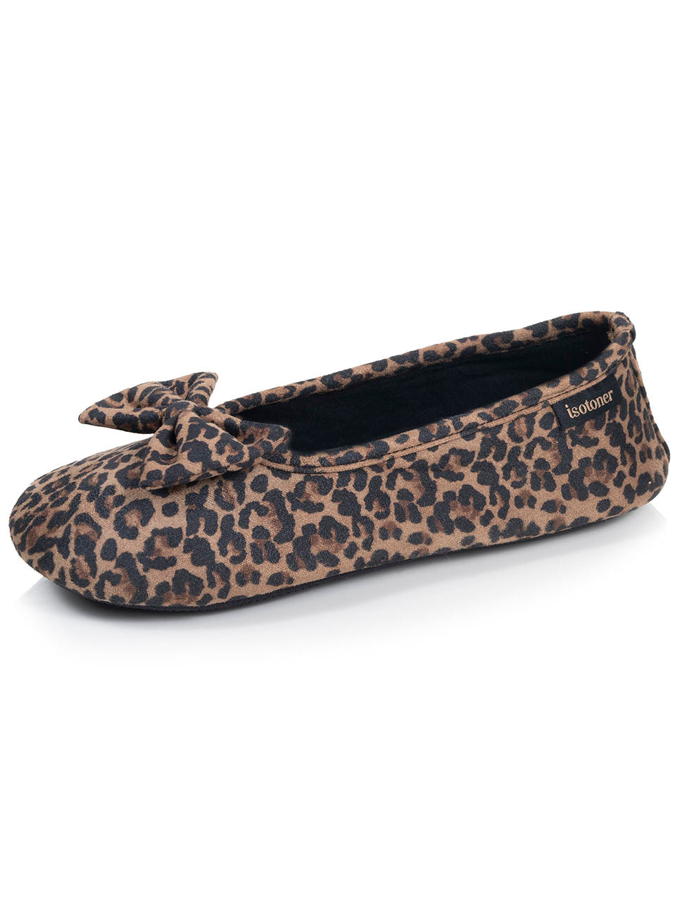 Isotoner Beige Leopard Women's Ballerina Slippers