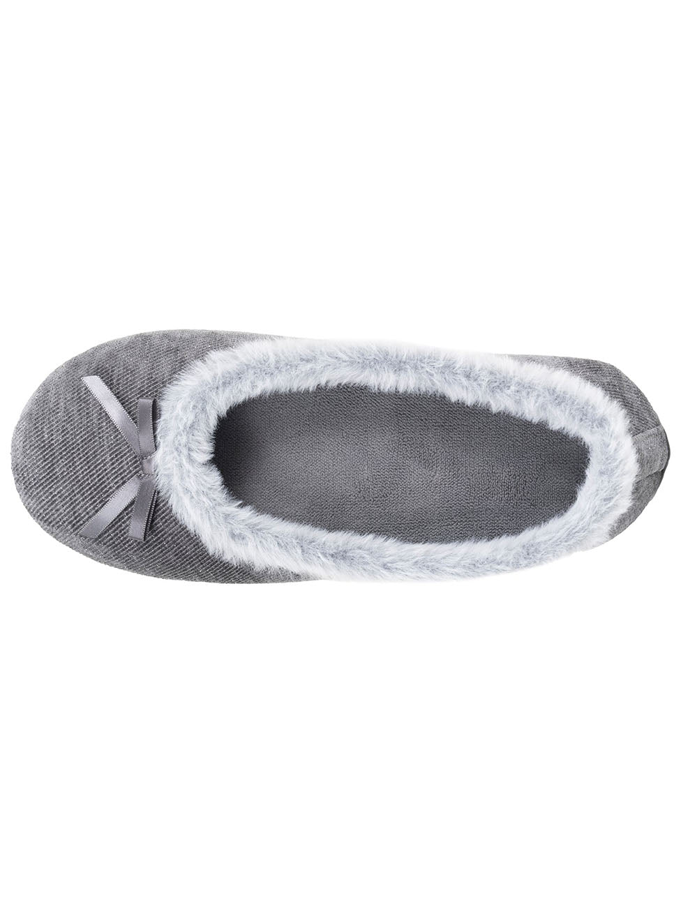 Isotoner Dark Grey Women's Sparkling Ballerina Slippers
