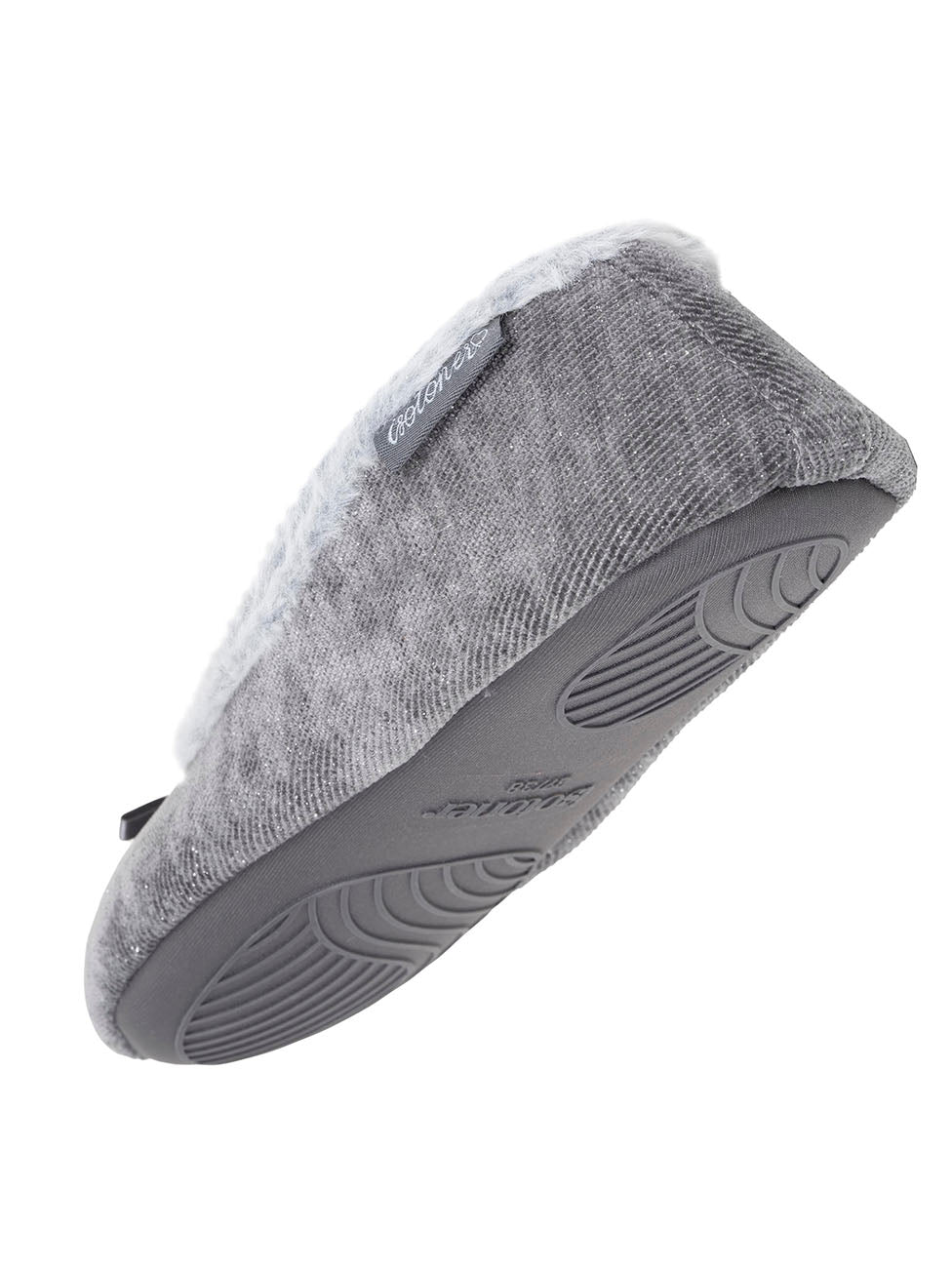 Isotoner Dark Grey Women's Sparkling Ballerina Slippers