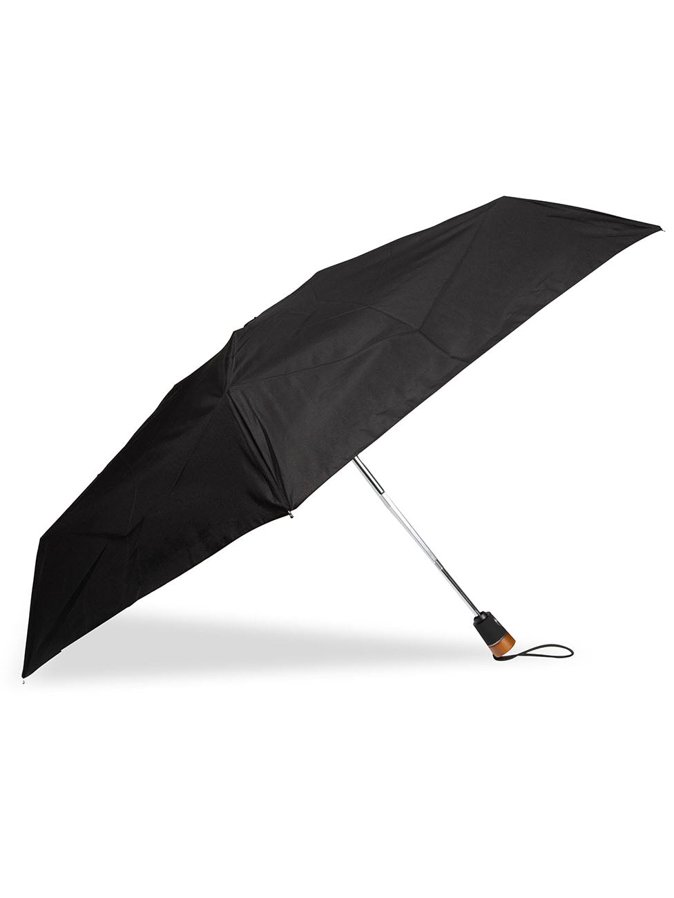 Isotoner Black DELUXE Wooden X-TRA SOLIDE Umbrella