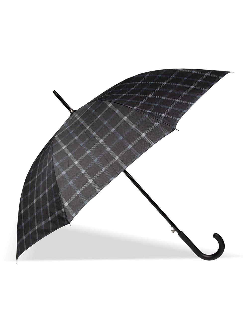 Isotoner Men's Checkered Automatic Walking Umbrella