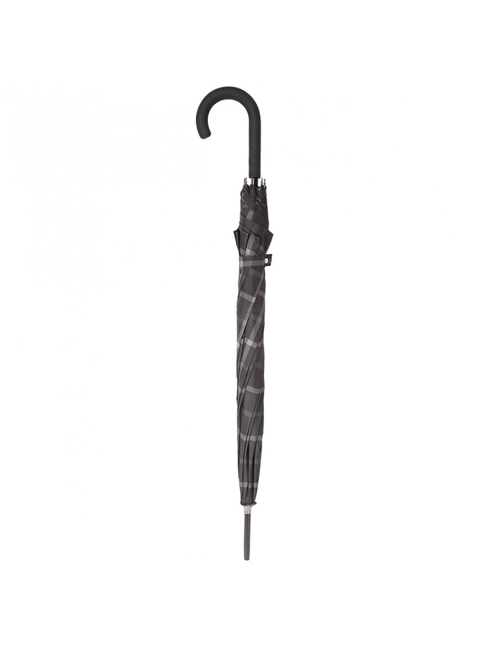 Isotoner Men's Checkered Automatic Walking Umbrella