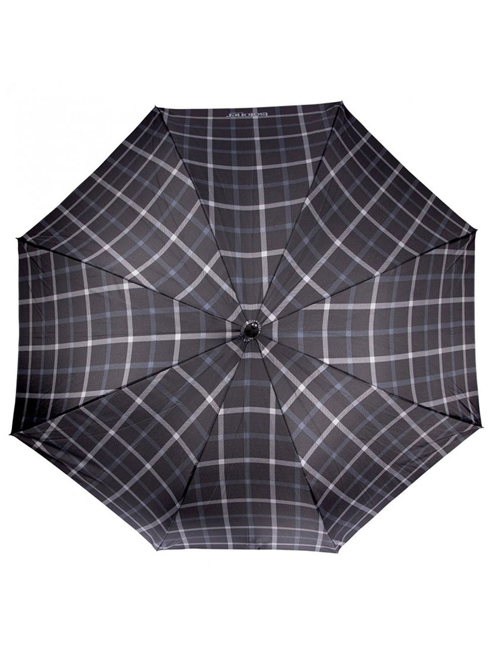 Isotoner Men's Checkered Automatic Walking Umbrella