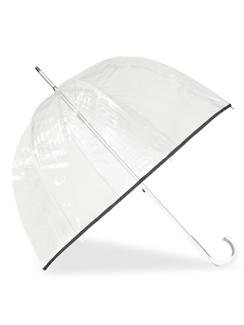 Isotoner Clear/Black Transparent Dome Umbrella